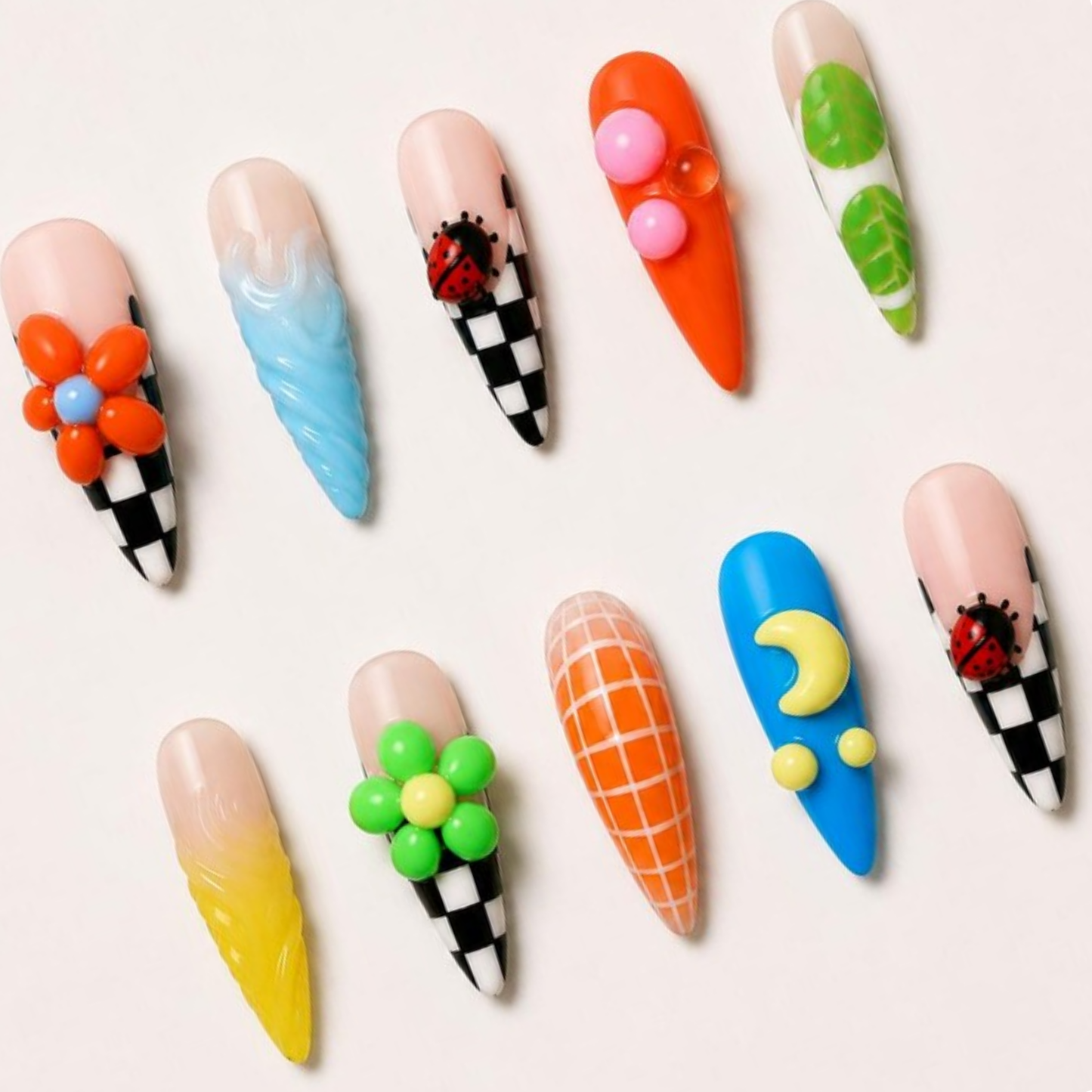 Kawaii Garden Checkerboard Ladybug