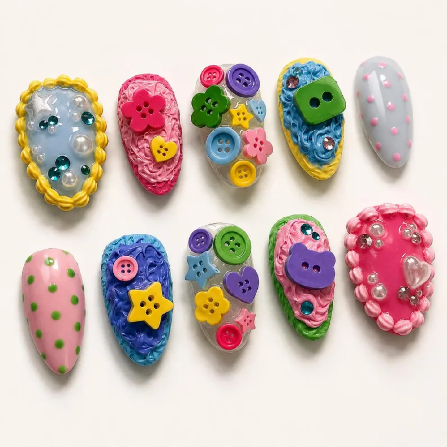 Kawaii Kidcore Button Candy