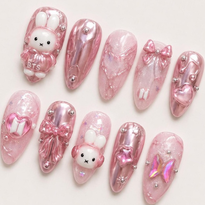 Kawaii Pink Bangtan Bunny