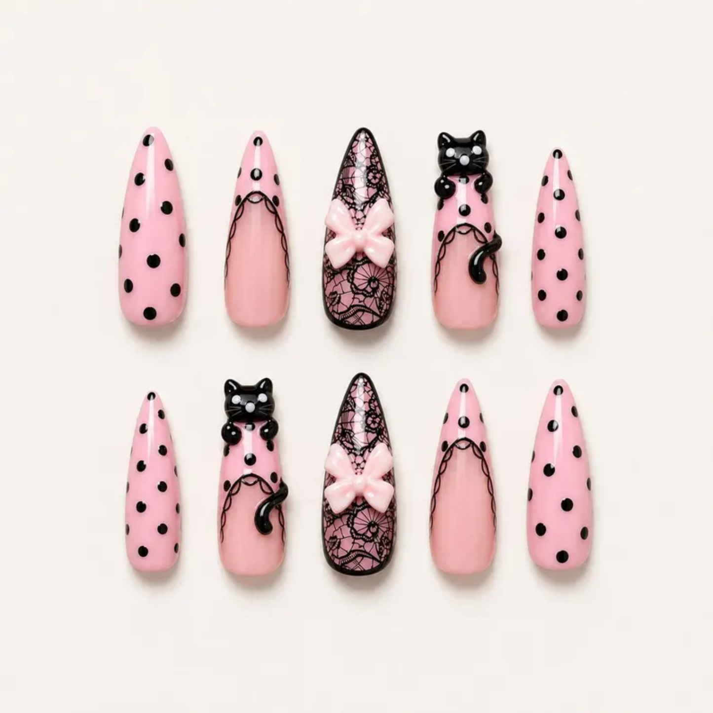 Pink Coquette Lace Cat