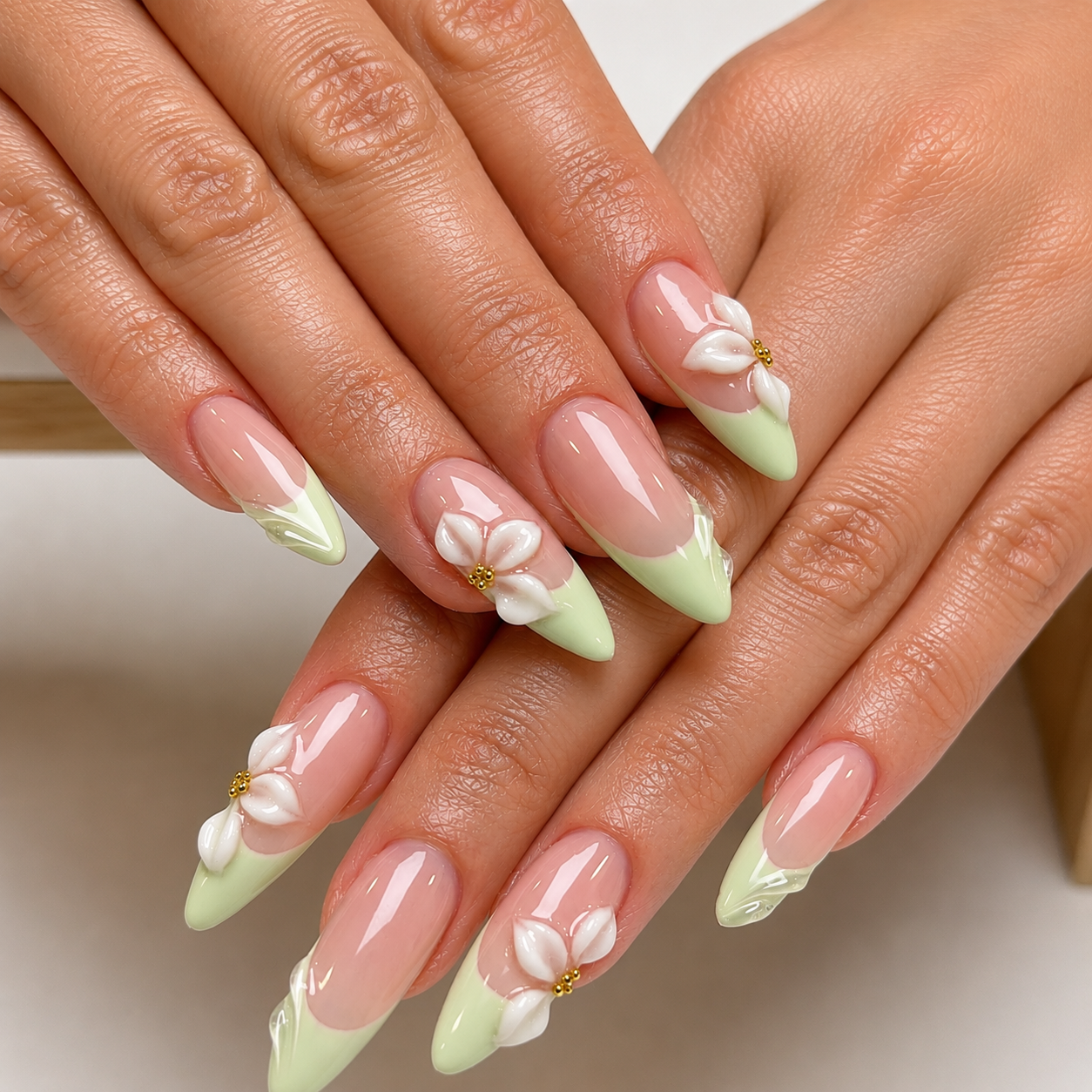 Ethereal Mint Floral Grace