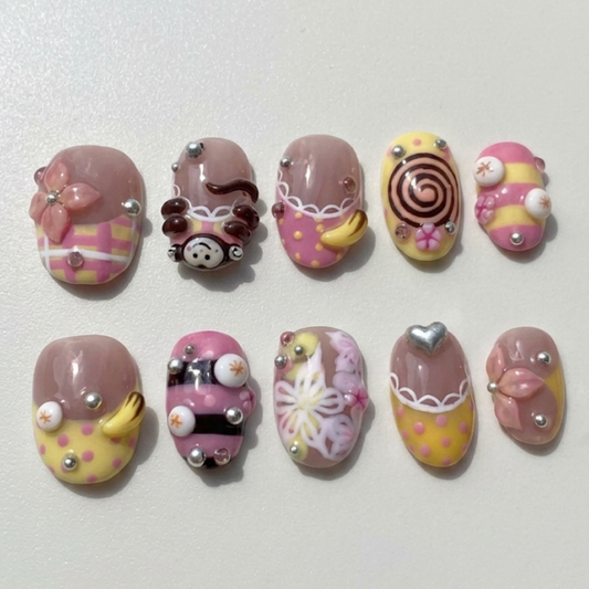 Kawaii Monkey Banana Joy