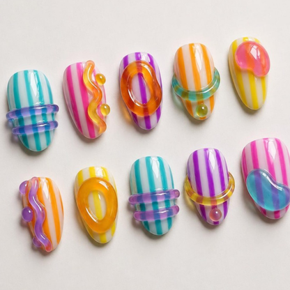 Kawaii Candy Jelly Stripes
