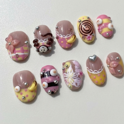 Kawaii Monkey Banana Joy