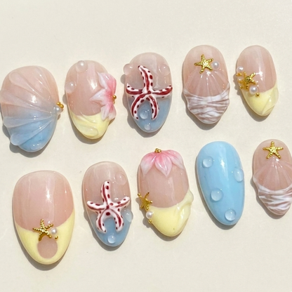 Soft Pastel Mermaid Starfish