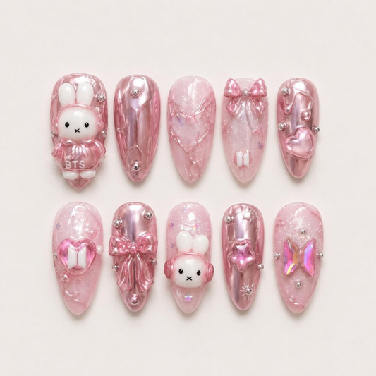 Kawaii Pink Bangtan Bunny