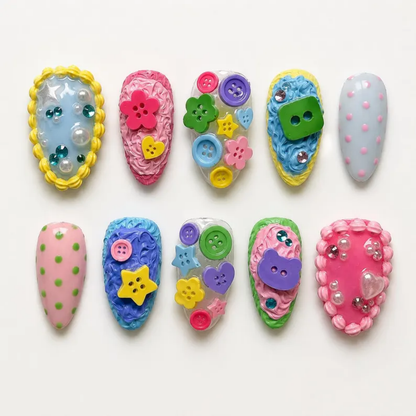 Kawaii Kidcore Button Candy
