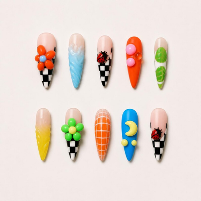 Kawaii Garden Checkerboard Ladybug